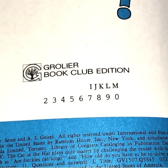 Vintage 1976 "The Cat's Quizzer" By Dr Seuss Children's Book Rare Banned Retired - Picture 4 of 9